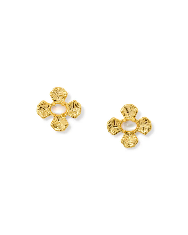 KENDRA SCOTT LEANNE STUD EARRINGS - GOLD NATURAL MOP