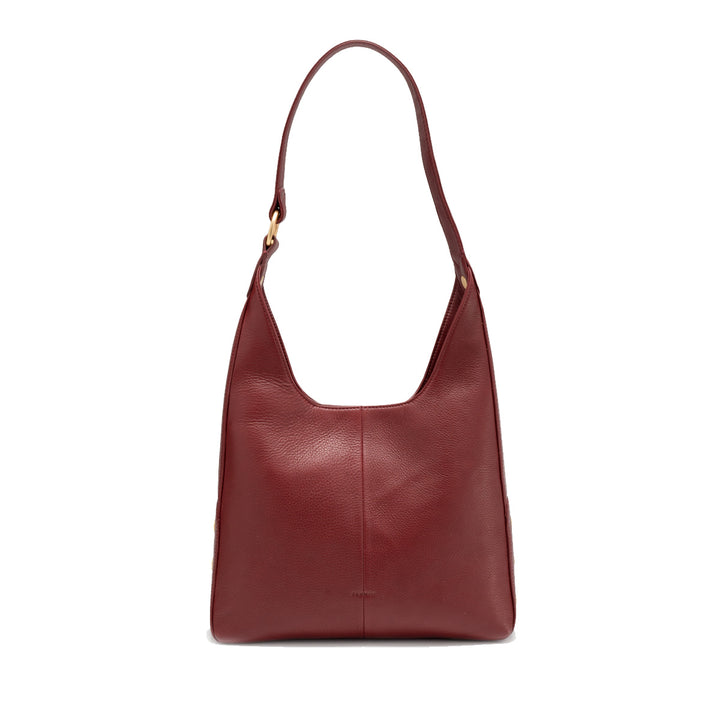 HAMMITT TIM MEDIUM BAG - CHERRYWOOD PEBBLE/BRUSHED GOLD