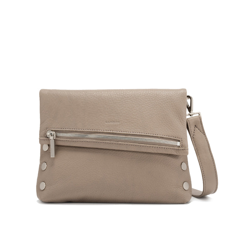 HAMMITT VIP MEDIUM CROSSBODY BAG - PEWTER PEBBLE/BRUSHED SILVER