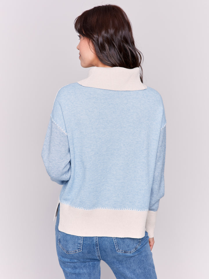 COLOR BLOCK SWEATER - FROST