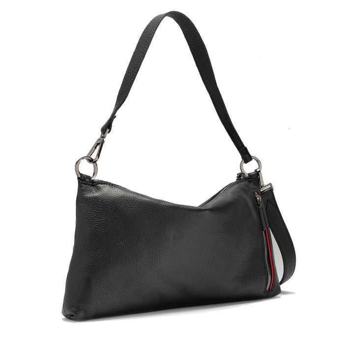 HAMMITT KYLE MEDIUM SHOULDER BAG - BLACK/GUNMETAL