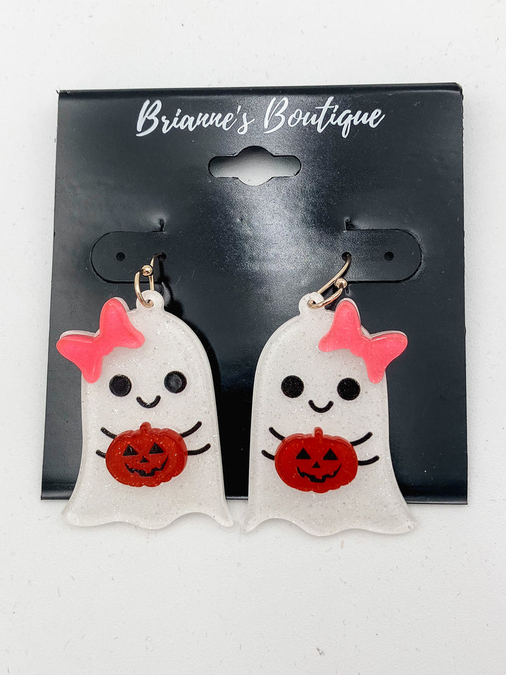 ACRYLIC GHOST DROP EARRINGS