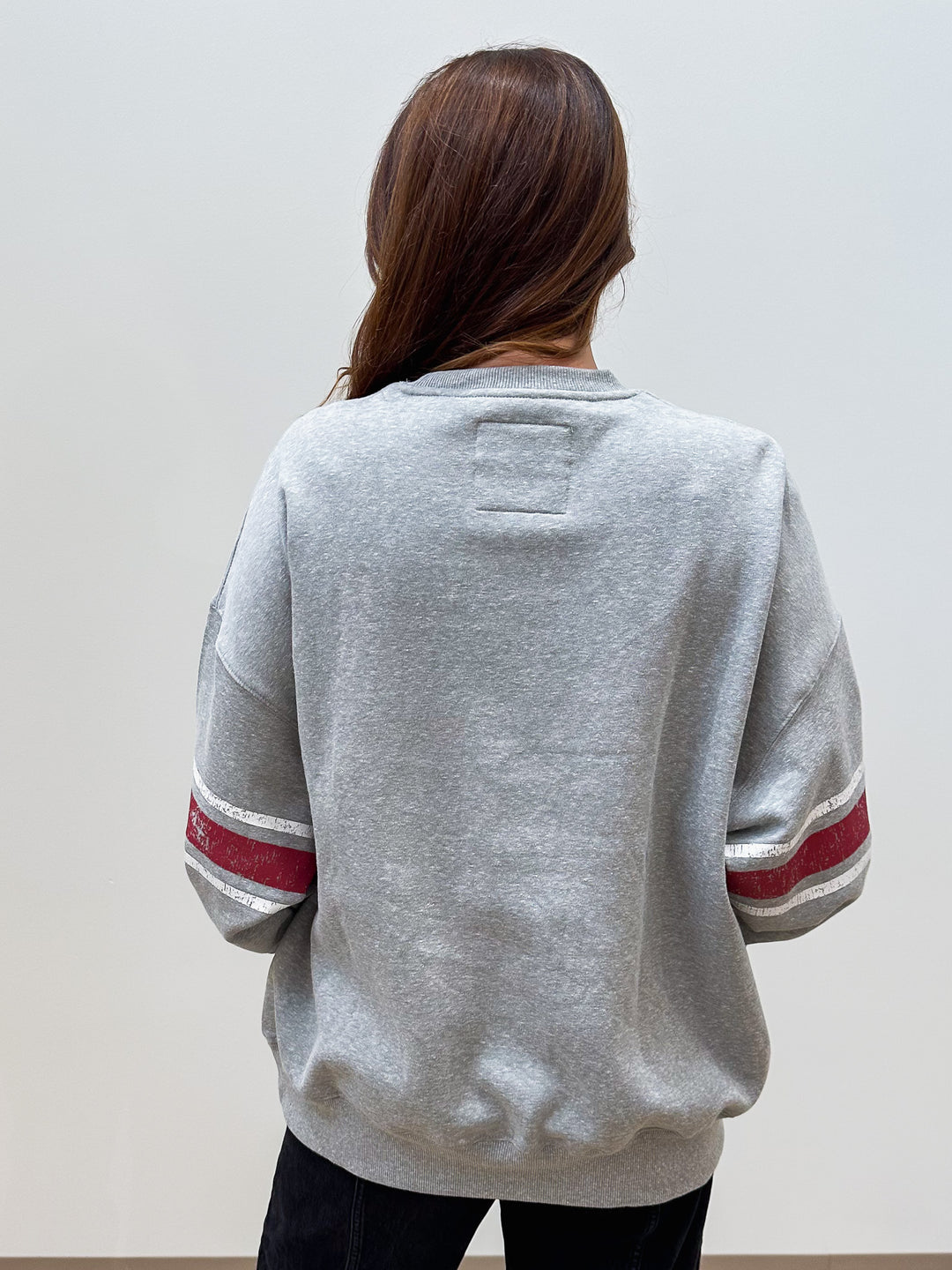 IU MULTIMEDIA OVERSIZED FLEECE SWEATSHIRT - HEATHER GRAY