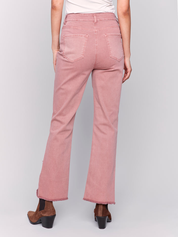 FRONT TULIP HEM PANTS - WOODROSE