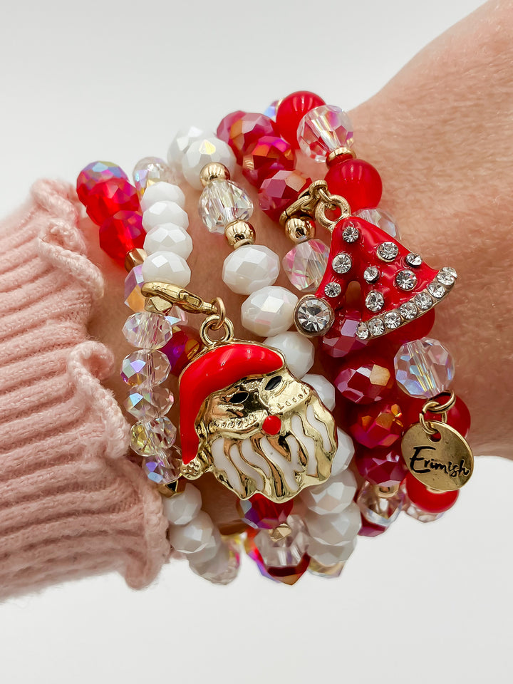 ERIMISH STRETCH BRACELETS S/5 - SANTA CLAUS