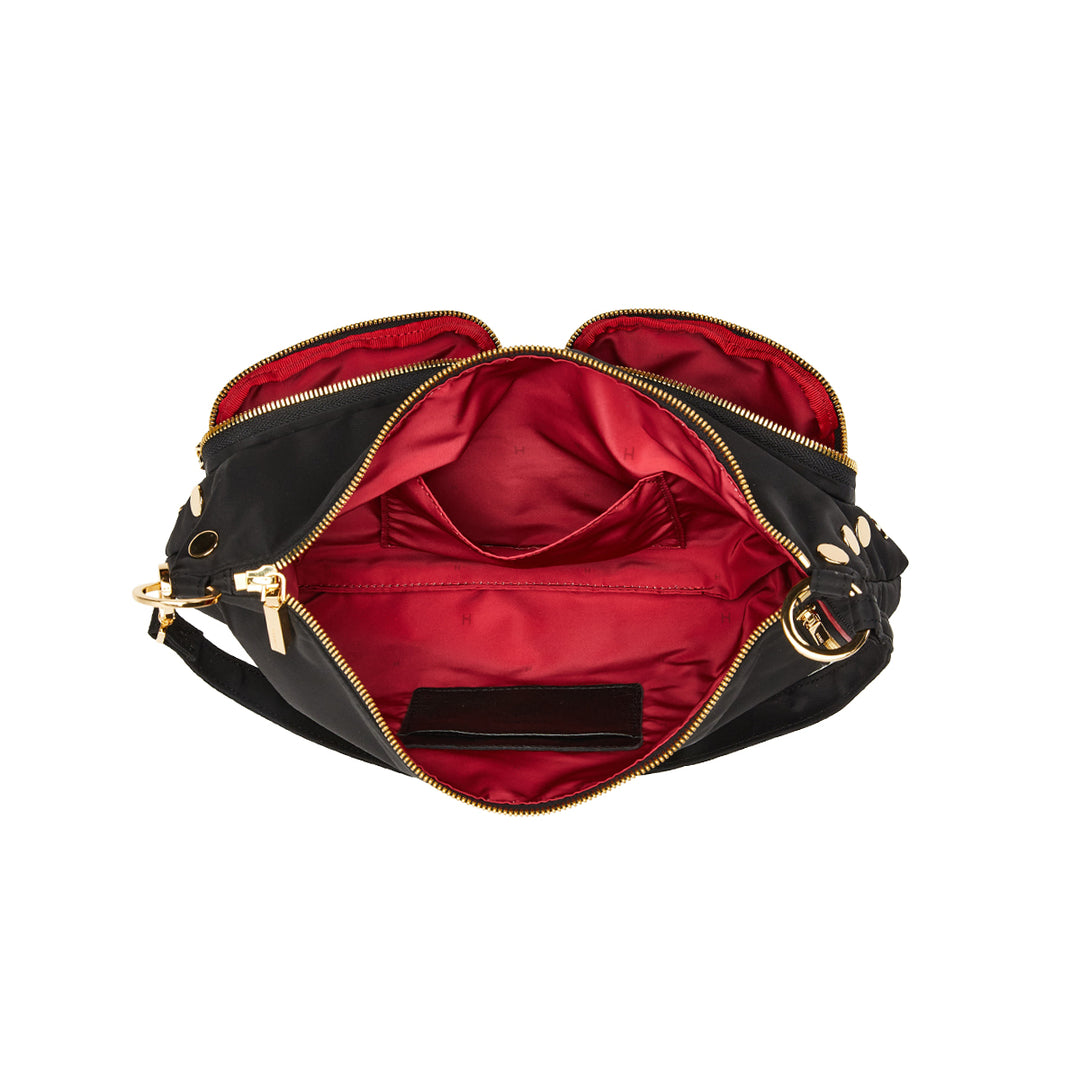 HAMMITT MEDIUM KYLE HANDBAG - BLACK NYLON CARGO/GOLD