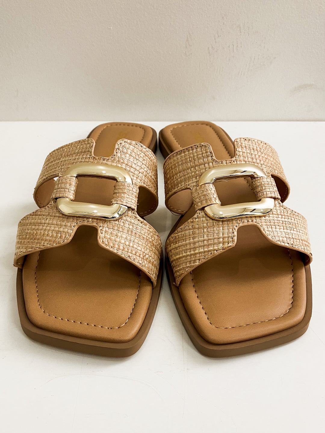 SODA FENG SANDALS - RAFFIA NATURAL/GOLD