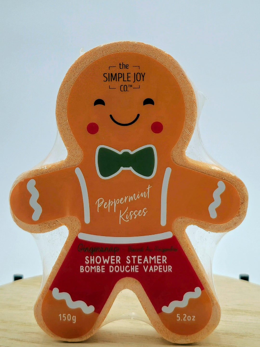 GINGERBREAD SHOWER STEAMER, PEPPERMINT KISSES - GINGERSNAP