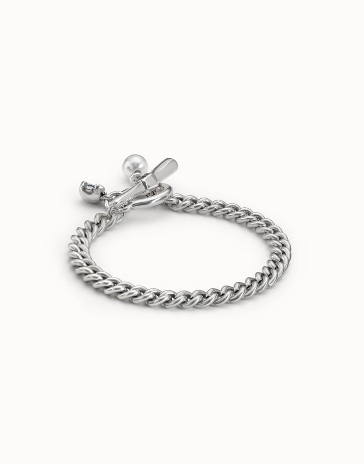 TWO EXCEPTIONAL  TOGGLE BRACELET - SILVER - MEDIUM