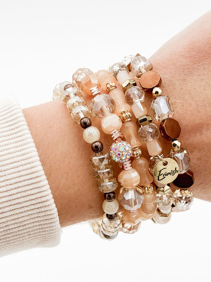 MIX STRETCH BRACELETS S/5 - GINGER