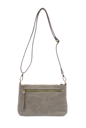 LOVEY TOP ZIP CROSSBODY - HEATHERED GREY