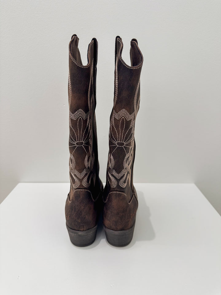 BLOWFISH STUTTER WESTERN BOOT - WHISKEY
