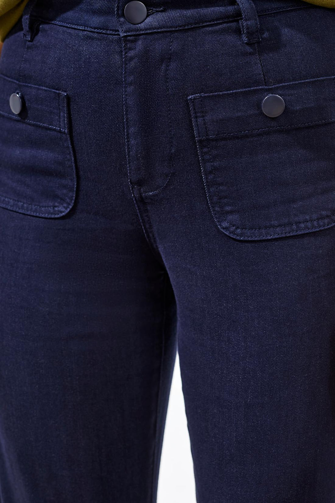 SOPHIA HUGGING CROP PALAZZO DENIM - NAUTICAL