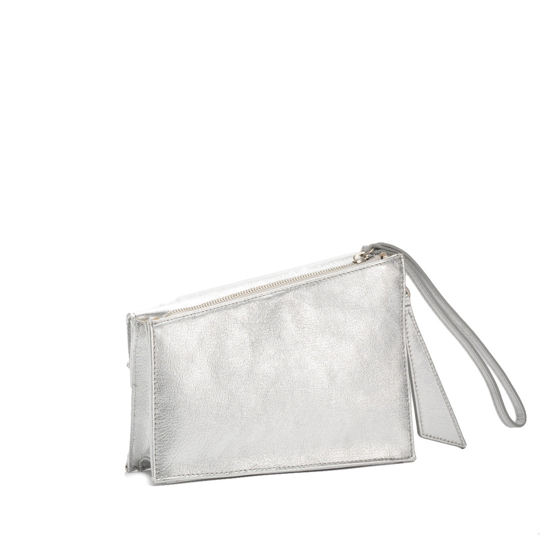 HAMMITT CURTIS CROSSBODY BAG - SIDEWALK SILVER/BRUSHED SILVER