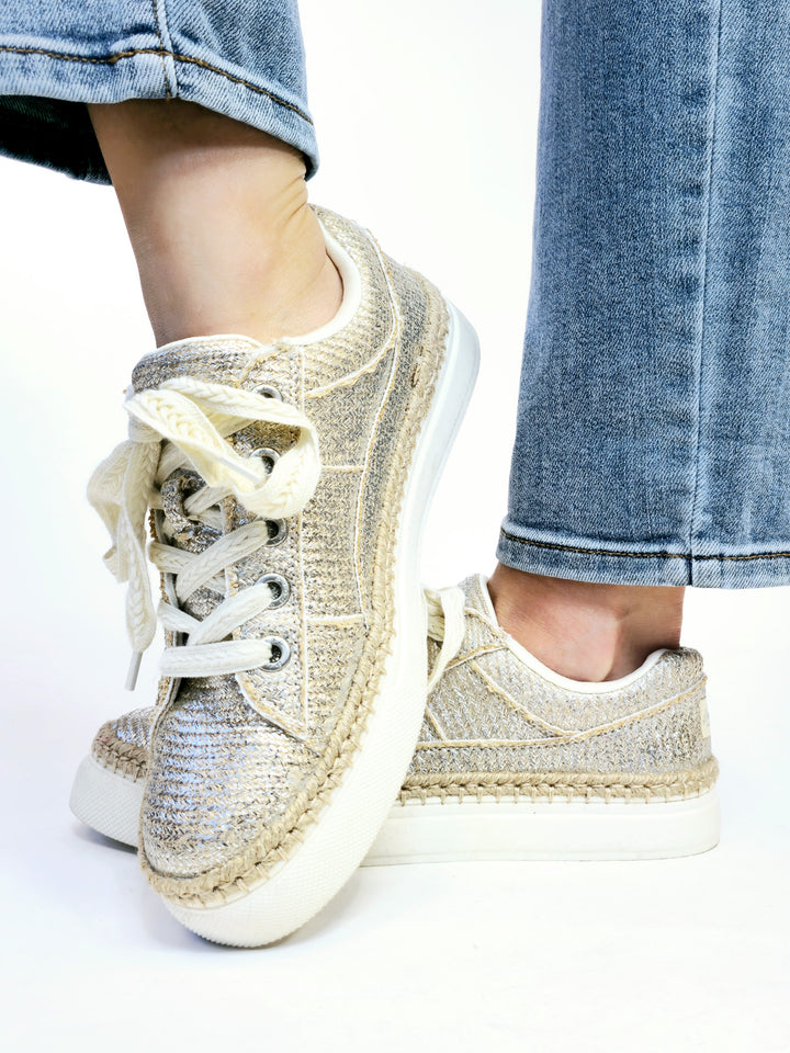 BLOWFISH NORTHSHORE SNEAKER - TAUPE/SILVER