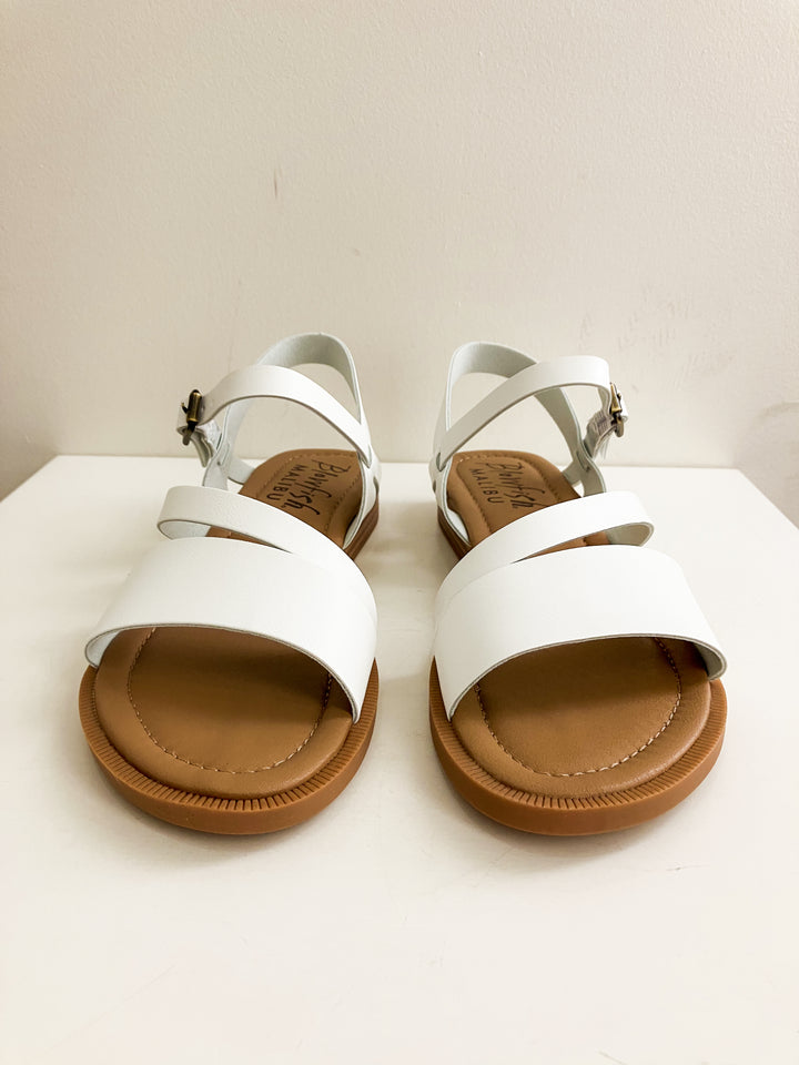 BLOWFISH ARROW STRAPPY FLAT SANDAL - WHITE