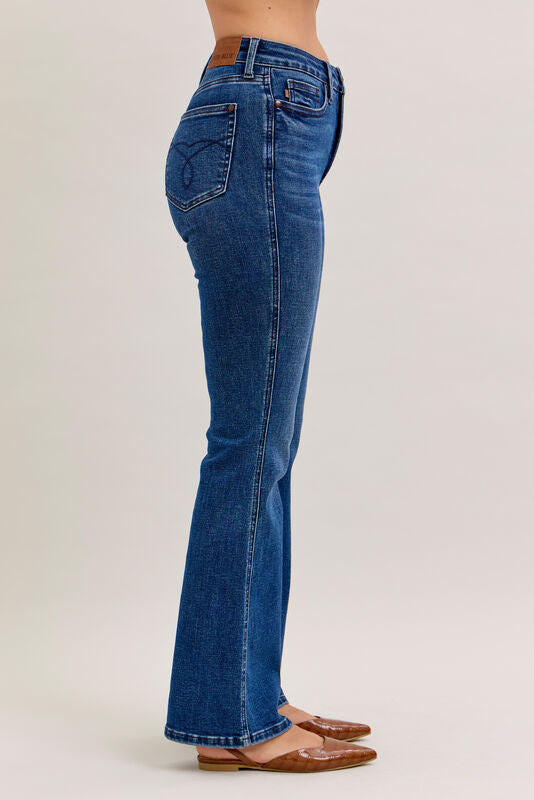 JUDY BLUE HW TUMMY CONTROL BOOTCUT JEANS - 29" INSEAM - DARK