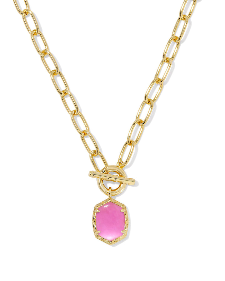 KENDRA SCOTT DAPHNE LINK AND CHAIN NECKLACE - GOLD AZALEA ILLUSION