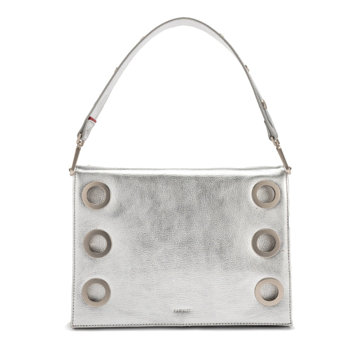 HAMMITT MONTANA CLUTCH LARGE CROSSBODY - SIDEWALK SILVER/BRUSHED SILVER