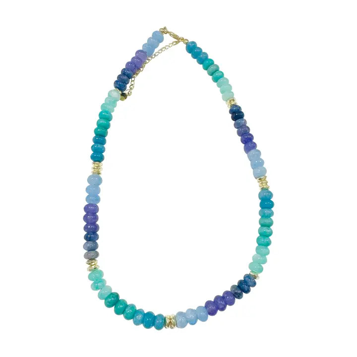 KERRY BEADED NECKLACE - BLUE
