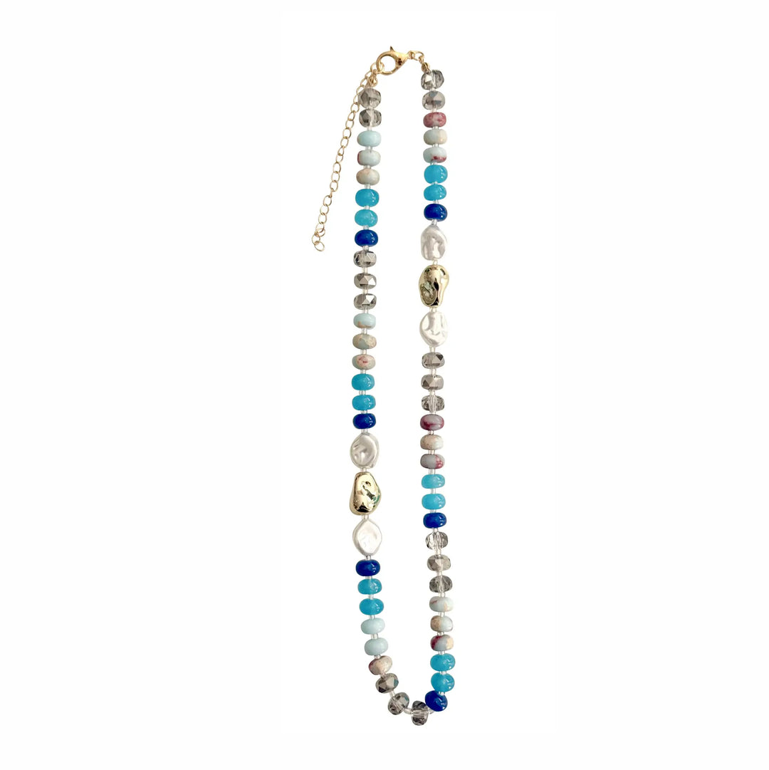 NAKITA BEADED NECKLACE - AMAZONITE