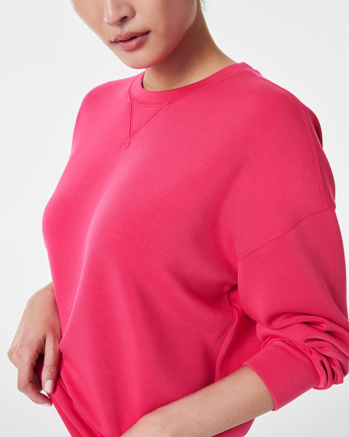 SPANX AIRESSENTIAL CREW TOP - CERISE PINK