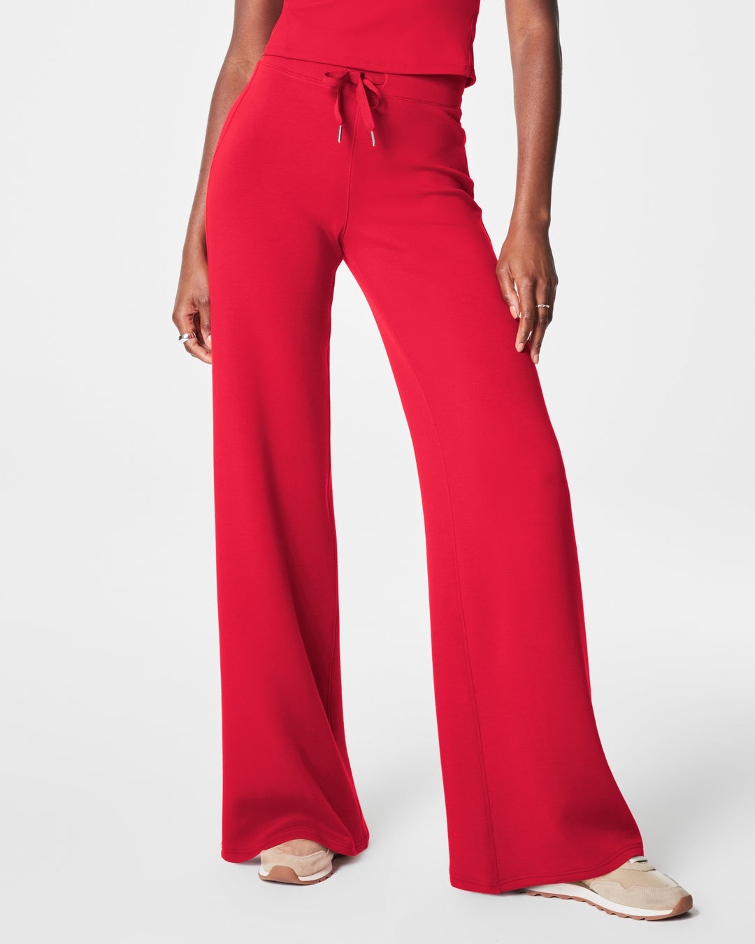 SPANX AIRESSENTIALS WIDE LEG PANT - RED