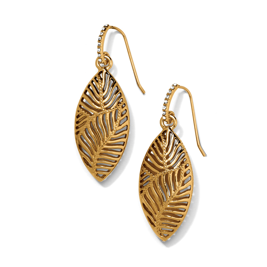 PALMETTO FRENCH WIRE EARRINGS - GOLD