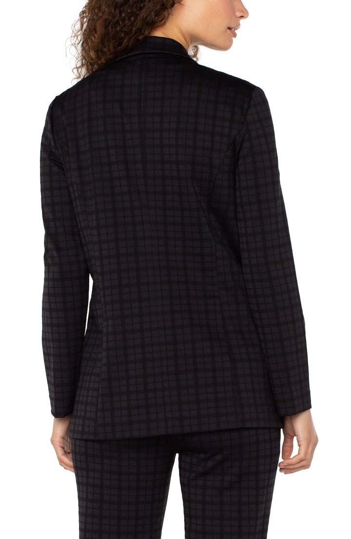 BOYFRIEND BLAZER - BLACK CHECK
