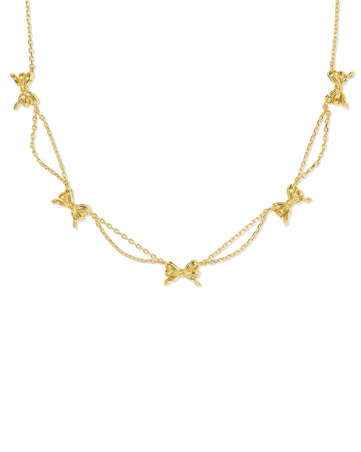 KENDRA SCOTT BOW STRAND NECKLACE - GOLD
