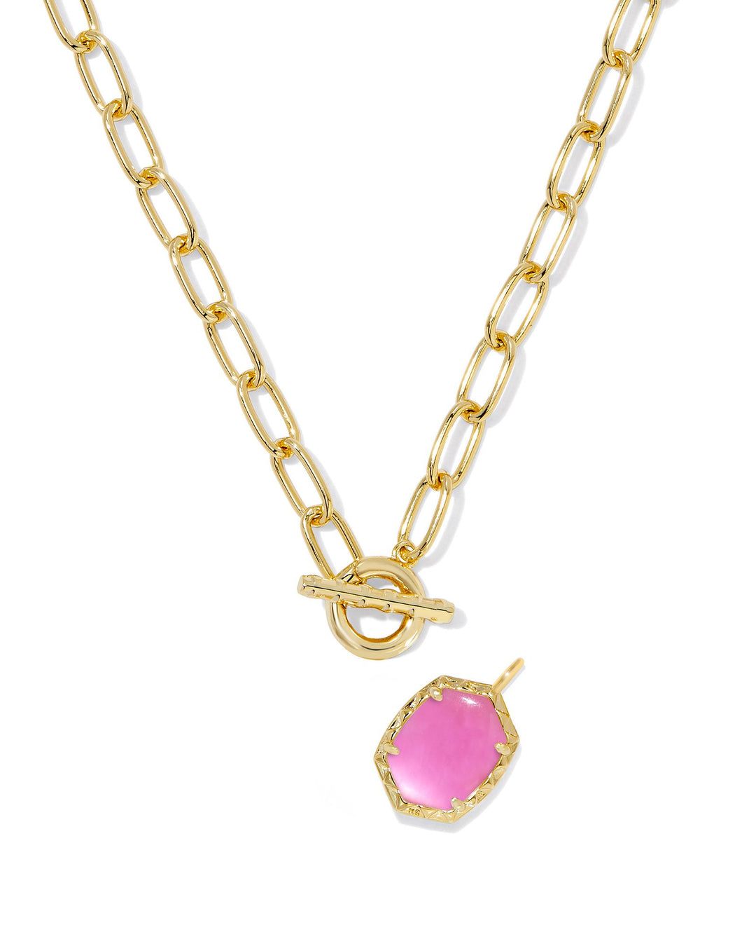 KENDRA SCOTT DAPHNE LINK AND CHAIN NECKLACE - GOLD AZALEA ILLUSION