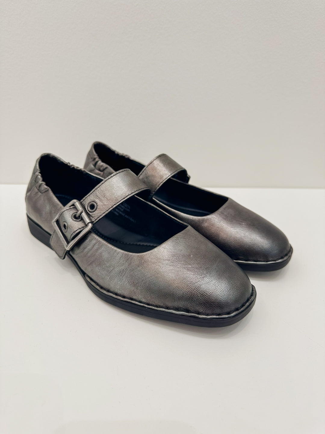 BORN MILLIE SLIP ON BUCKLE SHOES - PEWTER