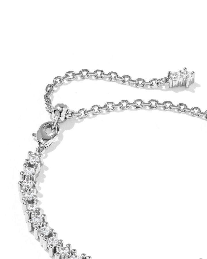 KENDRA SCOTT FATE TENNIS BRACELET - SILVER WHITE CZ