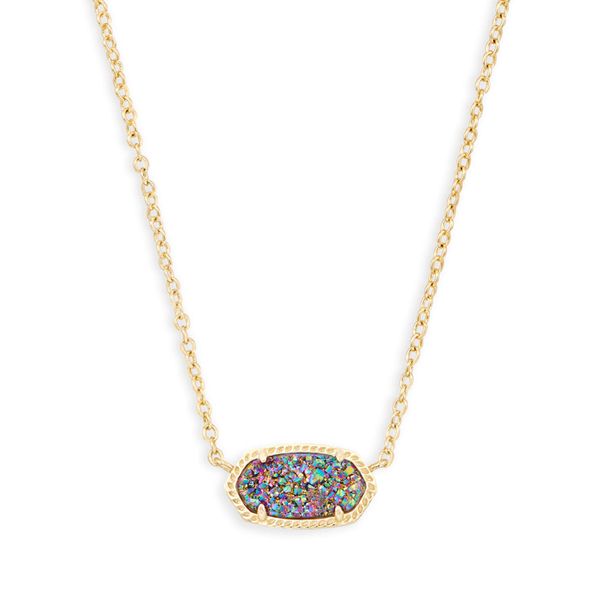 ELISA DRUSY NECKLACE, GOLD/MULTI