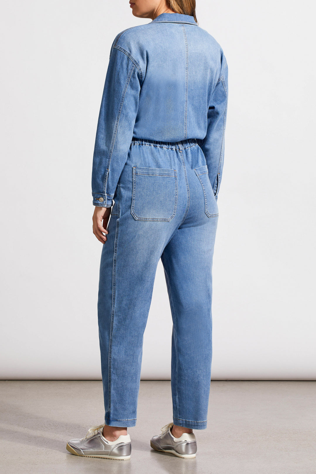 RELAXED CROP JUMPSUIT W/POCKETS - SKY BLUE