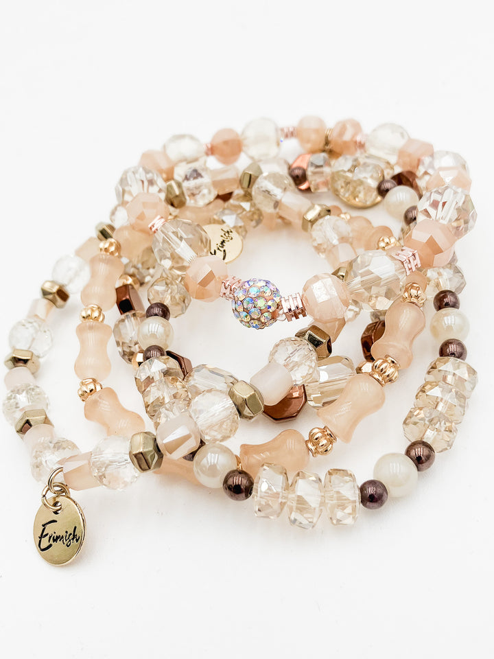 MIX STRETCH BRACELETS S/5 - GINGER