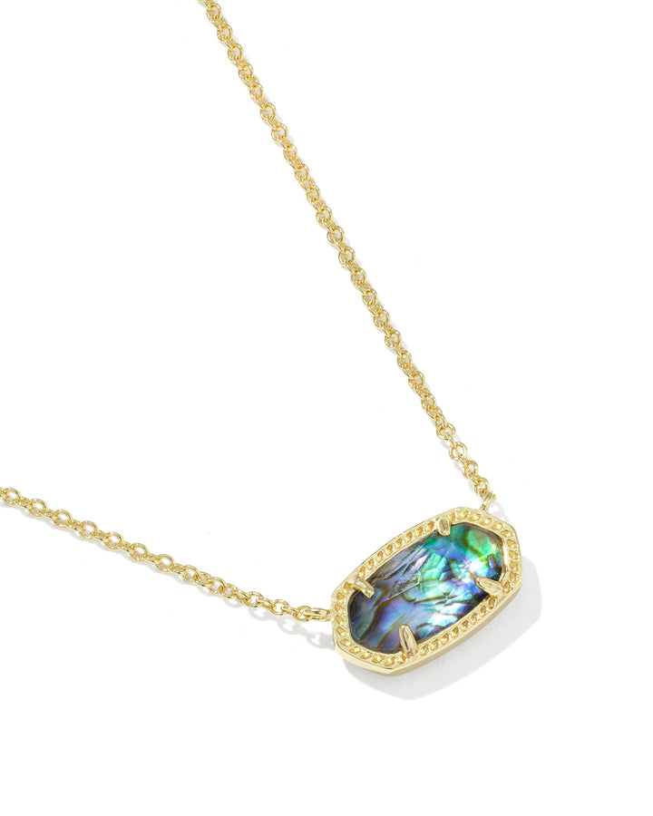 KENDRA SCOTT ELISA PENDANT NECKLACE - GOLD ABALONE SHELL
