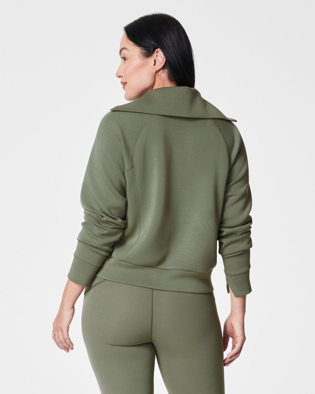 SPANX AIRESSENTIALS HALF ZIP - CLOVER