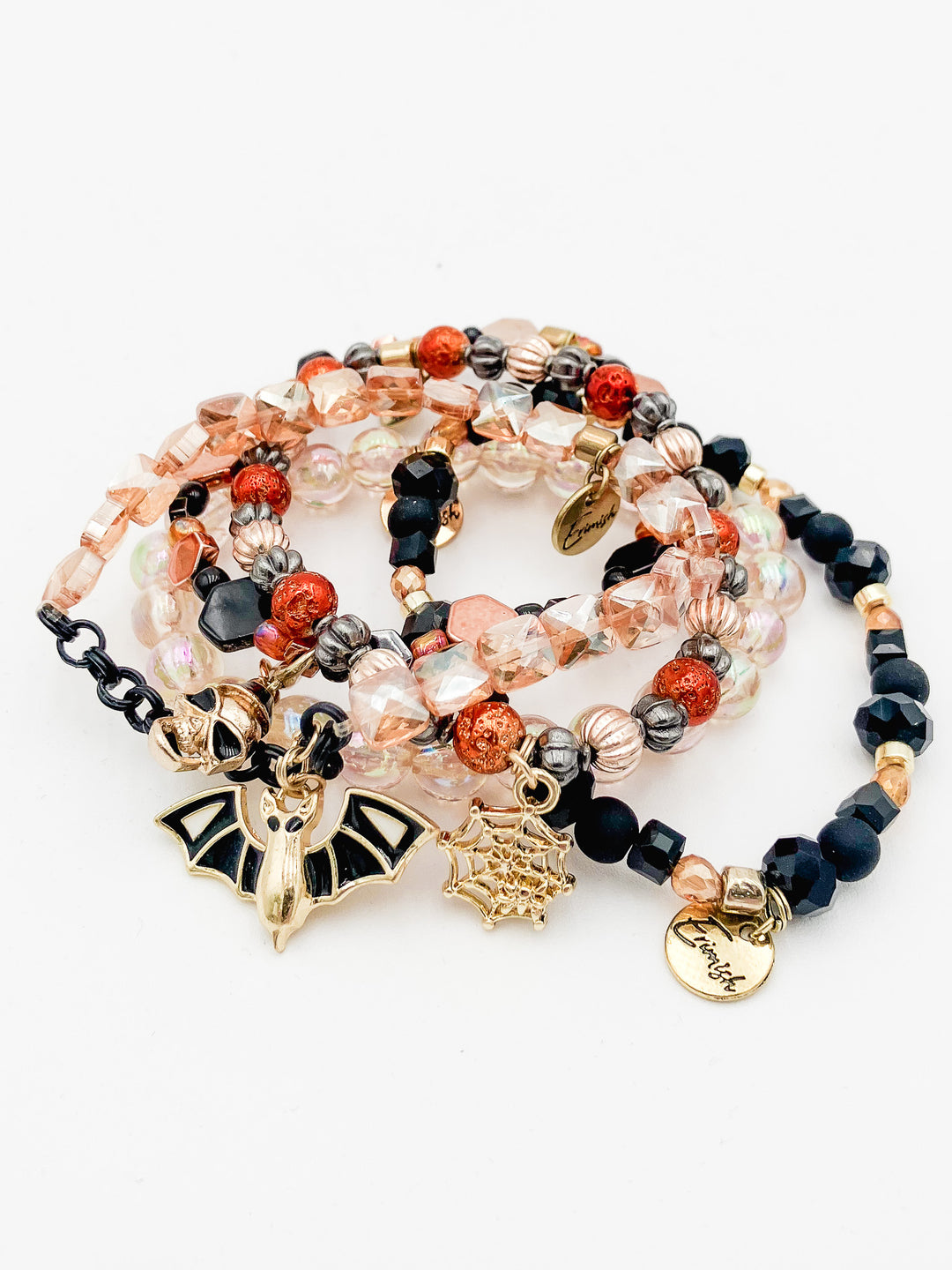 MIX STRETCH BRACELETS S/5 - COBWEB