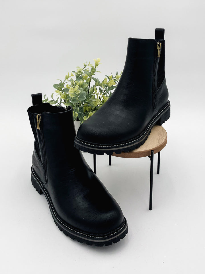 CORKY'S 'DON'T BE DIFFICULT' ZIP UP BOOT - BLACK