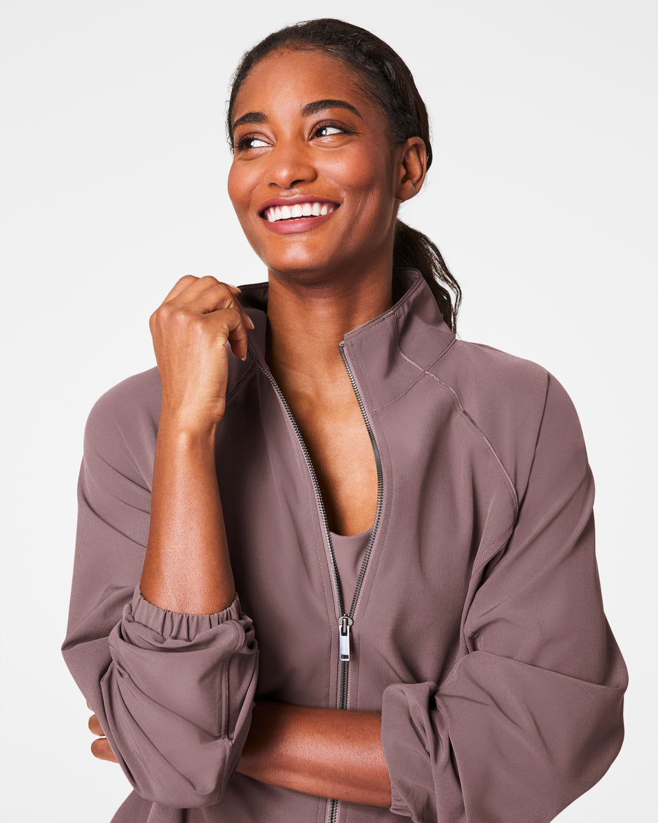 SPANX ON THE MOVE CINCH BACK JACKET - SMOKE
