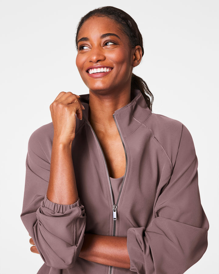SPANX ON THE MOVE CINCH BACK JACKET - SMOKE