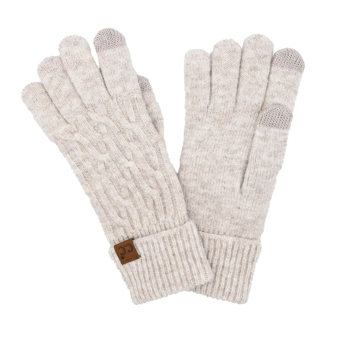 CHAIN LINK CABLE GLOVES, OATMEAL