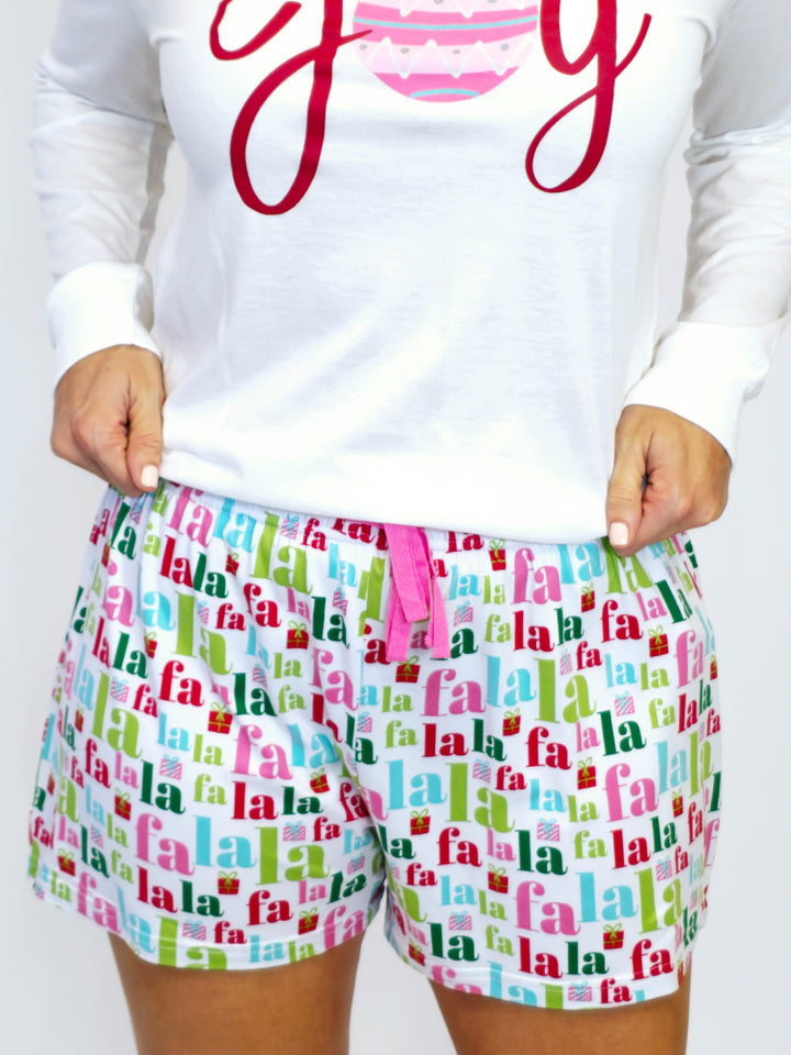 FALALA SLEEP SHORTS - WHITE/MULTI