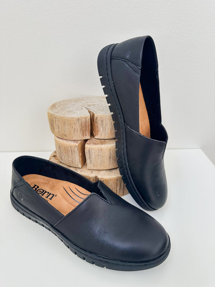 BORN SEBRA II SLIP ON SHOES - BLACK