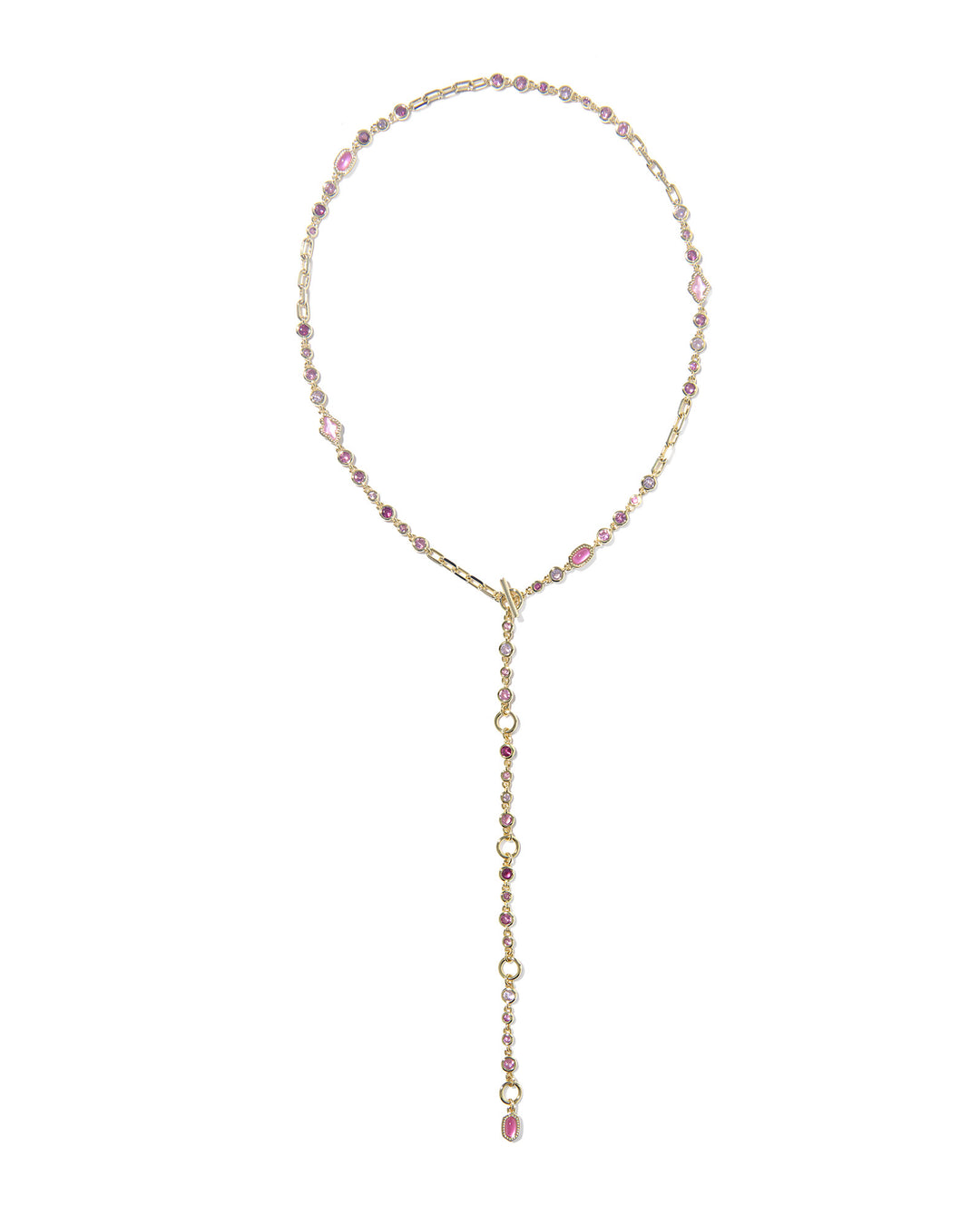 KENDRA SCOTT MINI ELISA ABBIE STRAND NECKLACE - GOLD PINK MIX