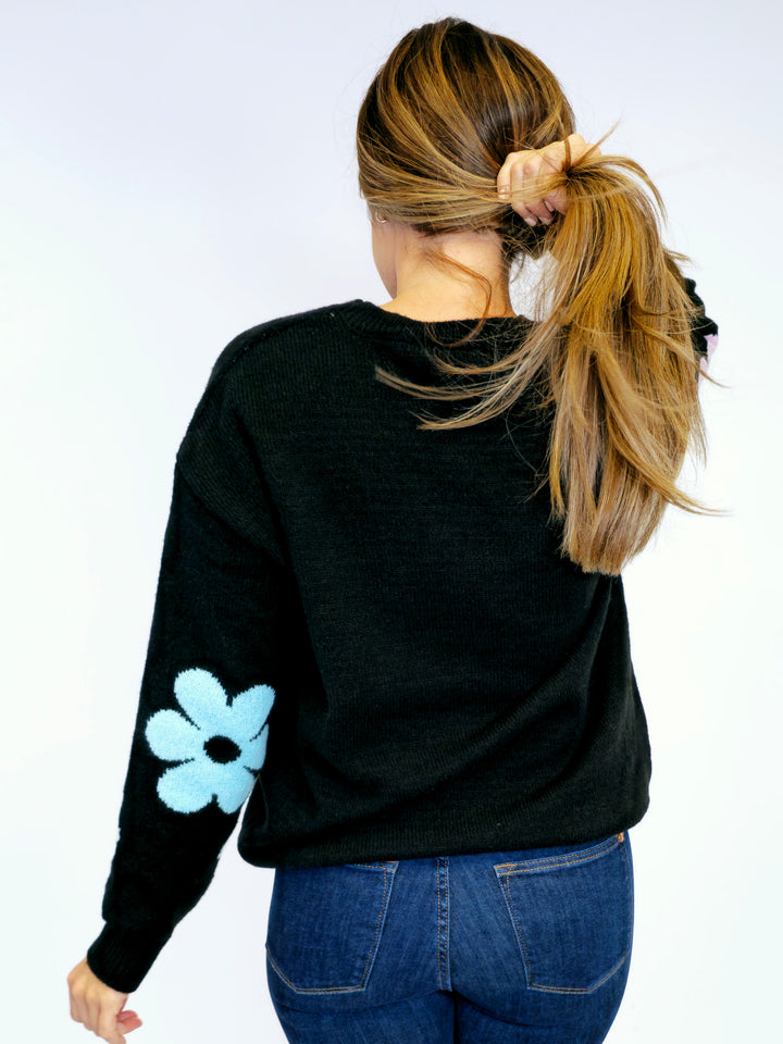 DAISY DREAM SWEATER - BLACK