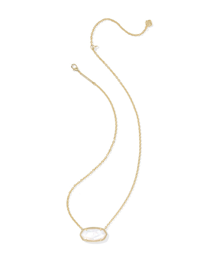 KENDRA SCOTT ELISA STATEMENT SHORT PENDANT NECKLACE - GOLD IVORY MOP