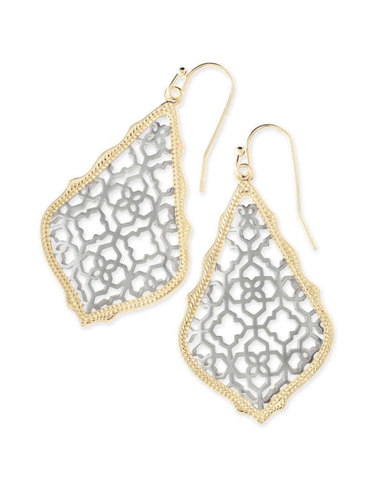 ADDIE EARRINGS, GOLD/RHOD