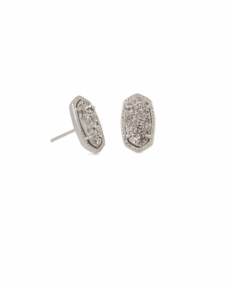 ELLIE DRUSY EARRINGS, RHOD/IRID